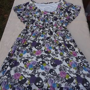 Torrid floral skull dress